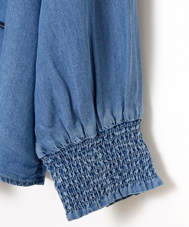 フロントギャザー ブラウス