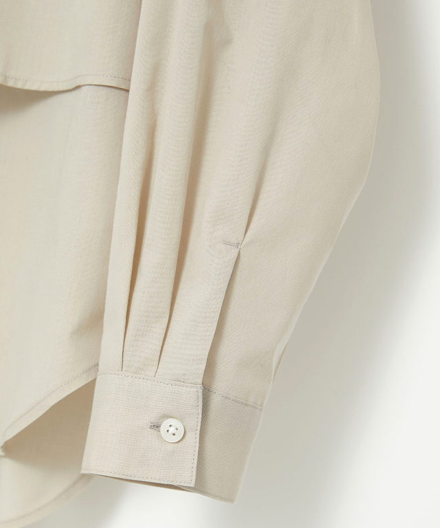 ヨーク切替 バンドカラー ブラウス【オンラインショップ・一部店舗限定】