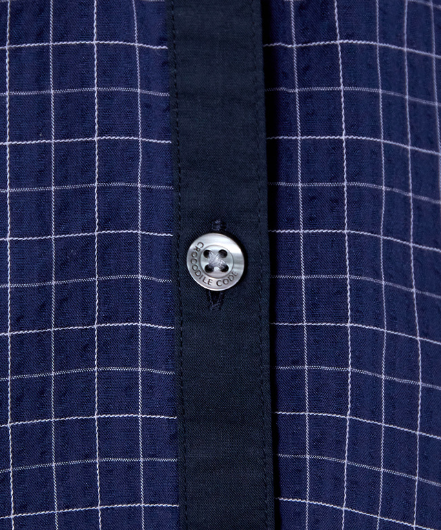 サッカー チェック柄 配色 ブラウス