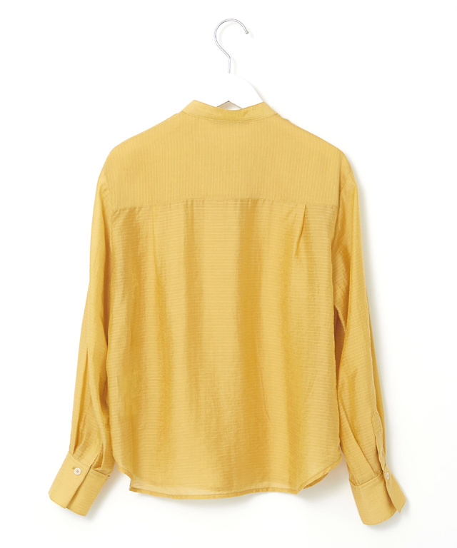 ボーダー シアー ブラウス