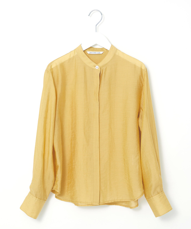 ボーダー シアー ブラウス