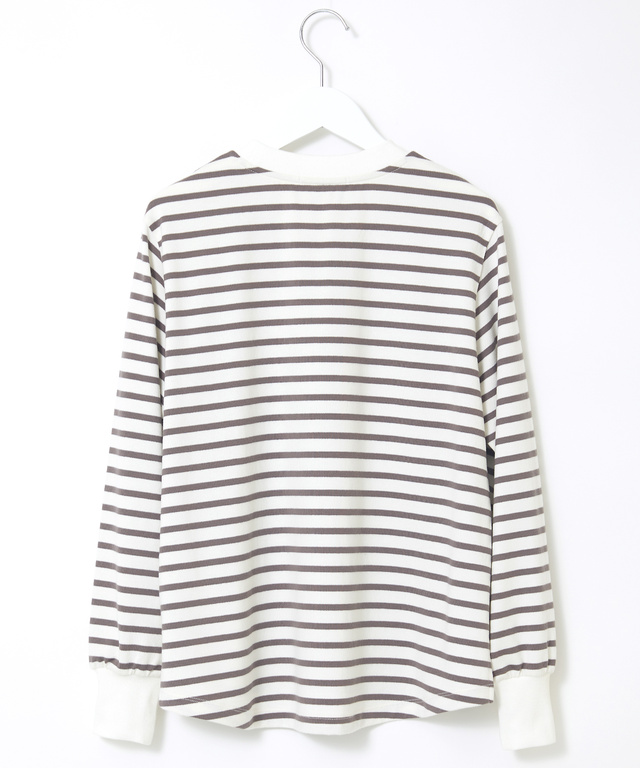 ラウンドヘム ボーダー カットソー