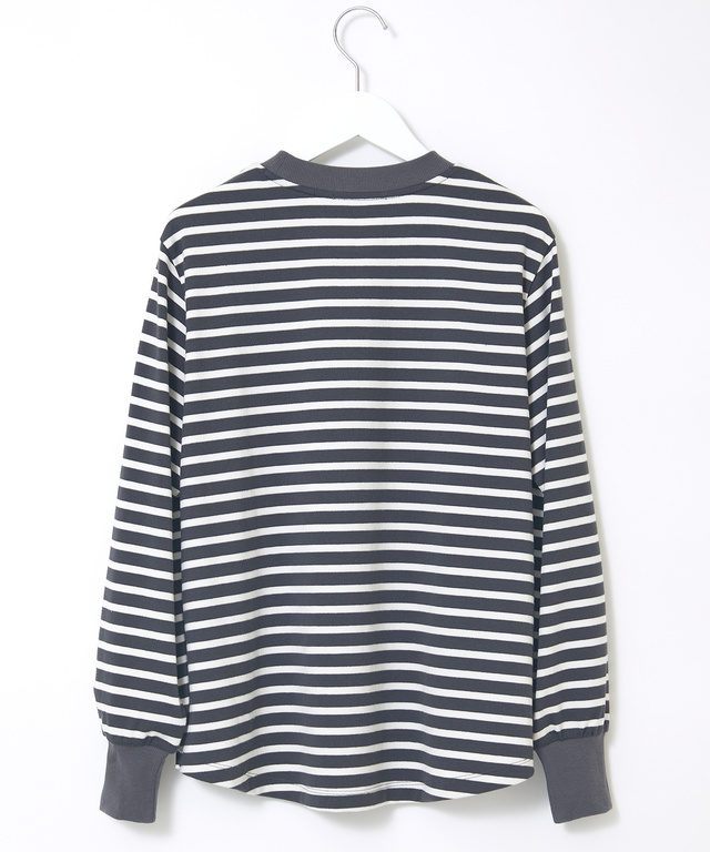 ラウンドヘム ボーダー カットソー