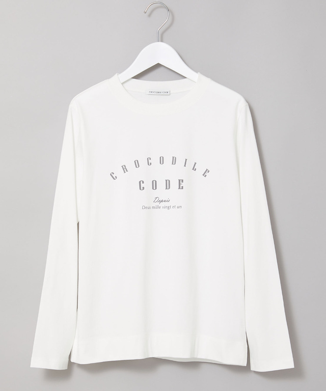 カレッジ調ロゴ 長袖 Tシャツ