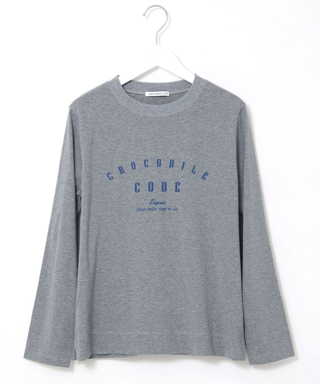 カレッジ調ロゴ 長袖 Tシャツ