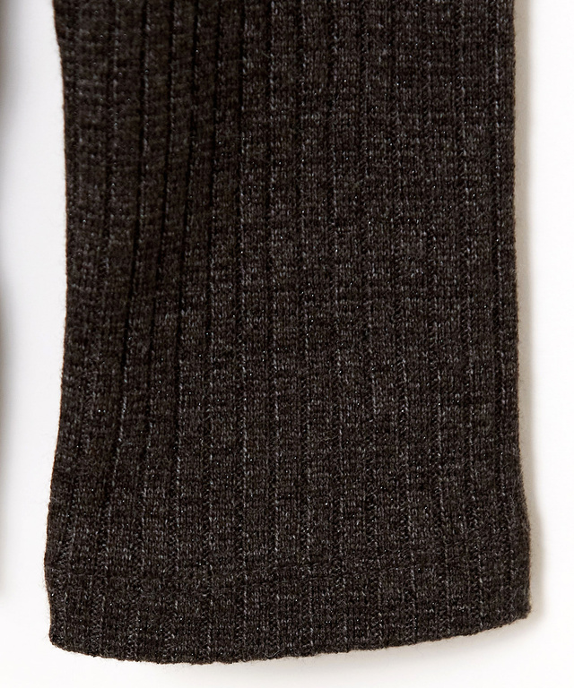 ラメ糸 ハイネック カットソー