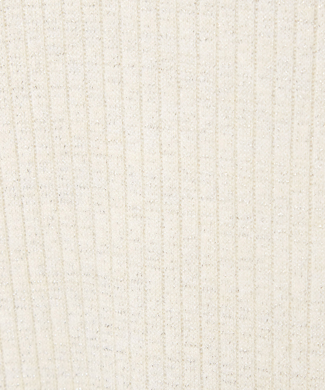 ラメ糸 ハイネック カットソー