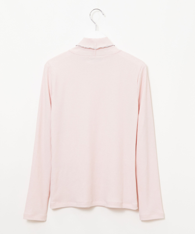 メロー配色フリルネック カットソー