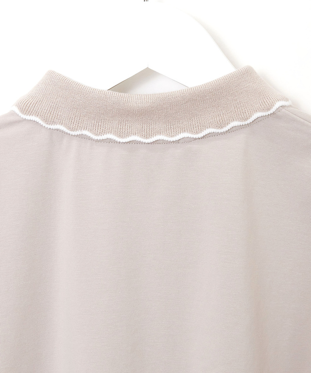 スカラップリブ ポロ カーディガン【オンラインショップ・一部店舗限定】