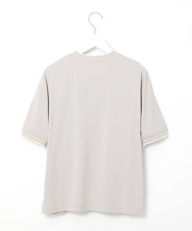 スカラップ リブ Tシャツ