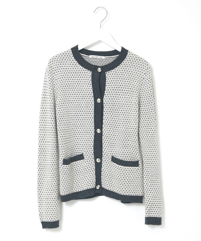 ウールブレンド ジャカード カーディガン【一部店舗限定】