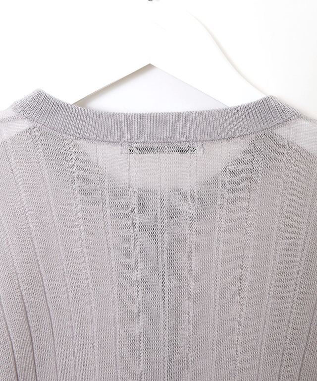 シアー ワイドリブ カーディガン