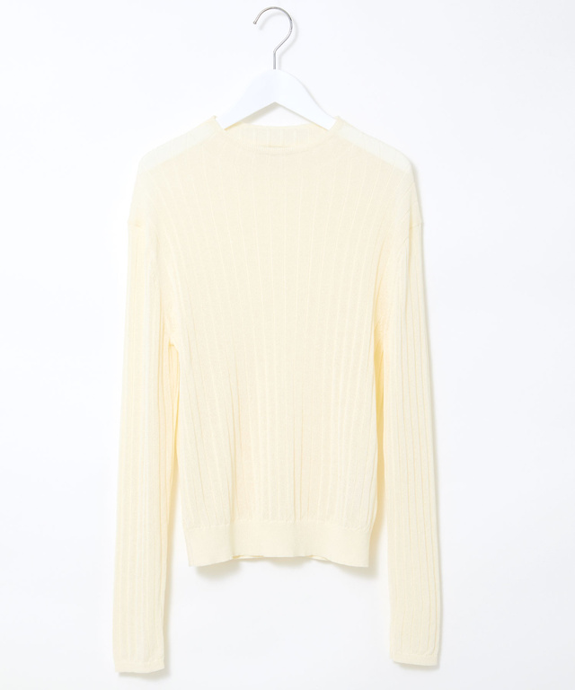 ボトルネック シアー リブセーター