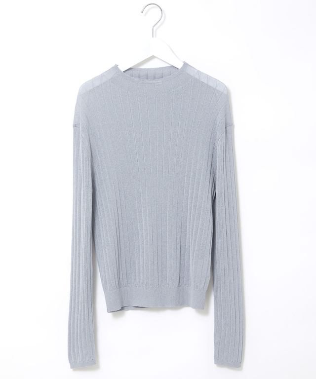 ボトルネック シアー リブセーター