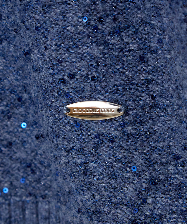 ウールブレンド ラメ糸ネップ カーディガン【手洗いOK】