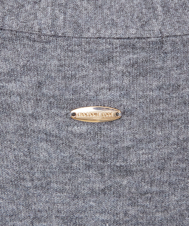 ウールブレンド ミドル丈 カーディガン