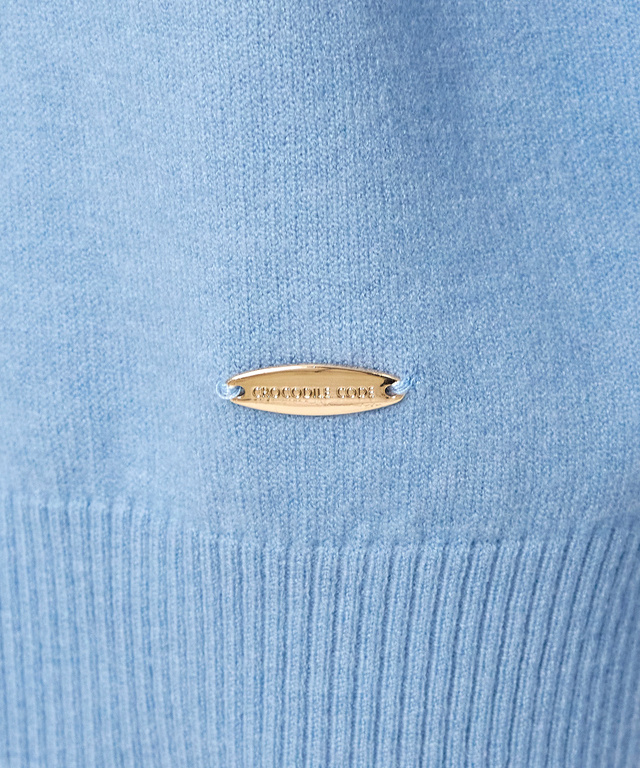 ウールブレンド フレア袖 ハイネック セーター