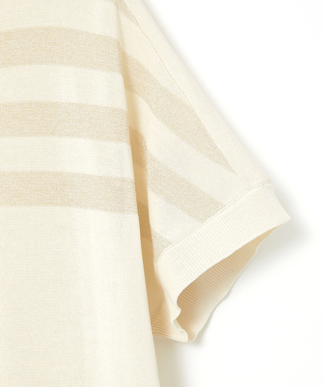 ラメボーダー ドルマンニット【手洗いOK】【オンラインショップ・一部店舗限定】