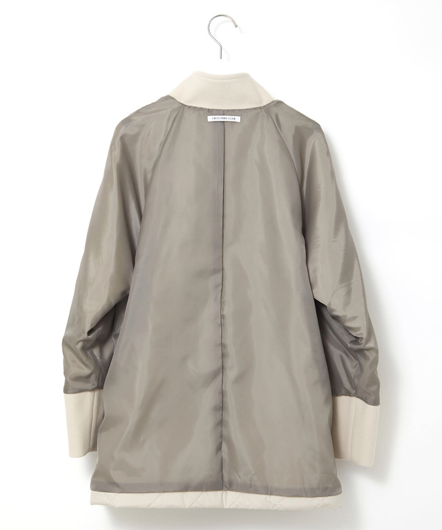 異素材 中綿キルティング ジャケット