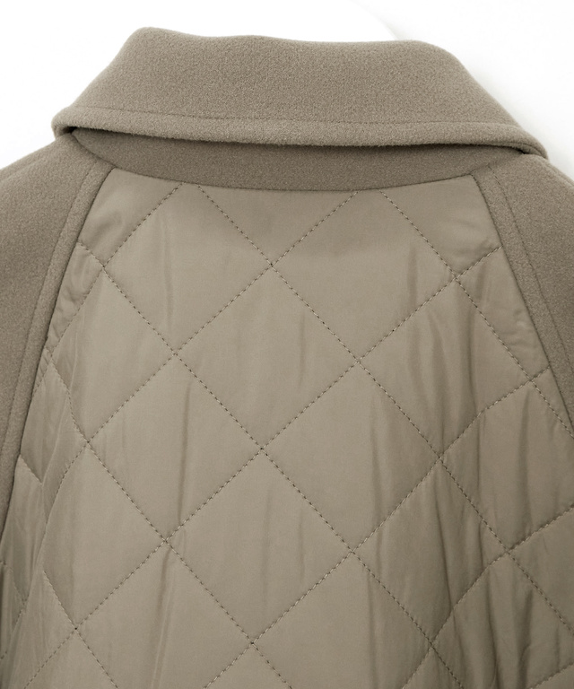 キルティング ステンカラー コート
