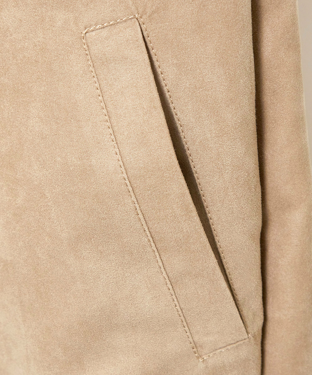 ノーカラー 微起毛 ジャケット