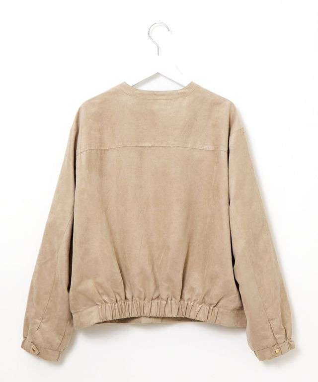 ノーカラー 微起毛 ジャケット
