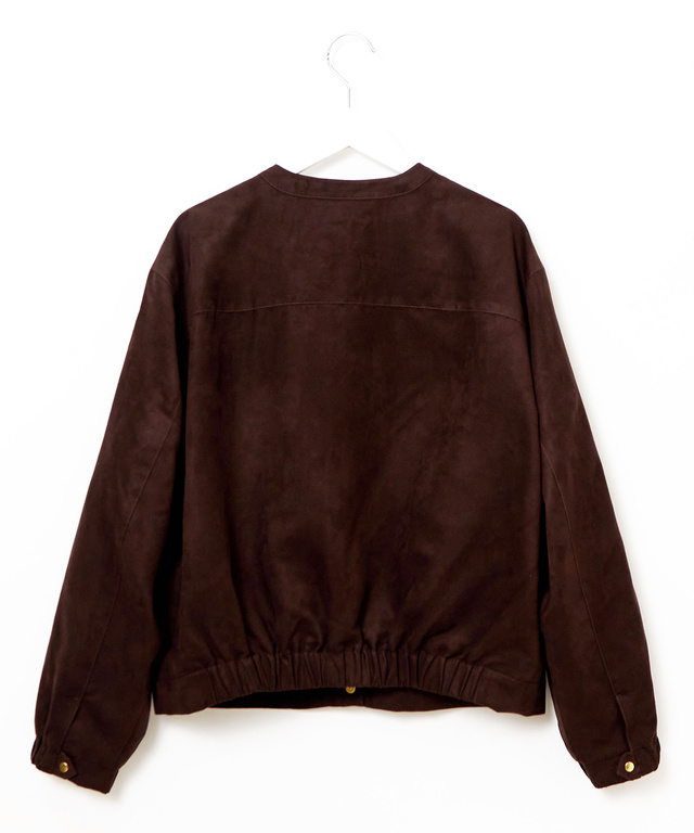 ノーカラー 微起毛 ジャケット