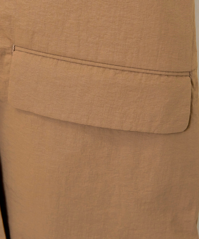 レザーライク ノーカラー ジャケット【オンラインショップ・一部店舗限定】