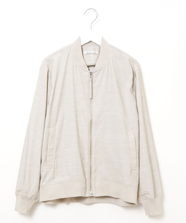 リネンライク ライトブルゾン