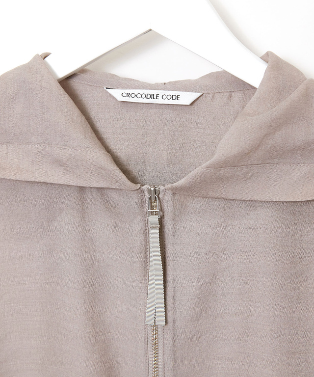 シアー フード付きブルゾン