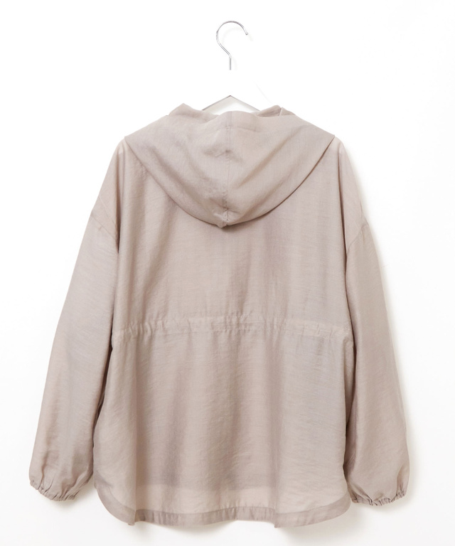 シアー フード付きブルゾン