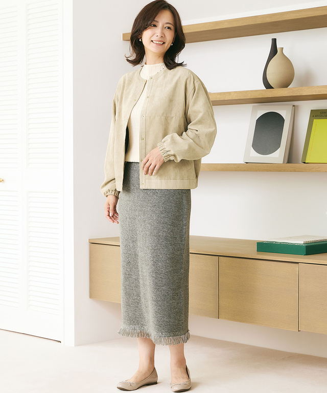 ラメ ニット スカート