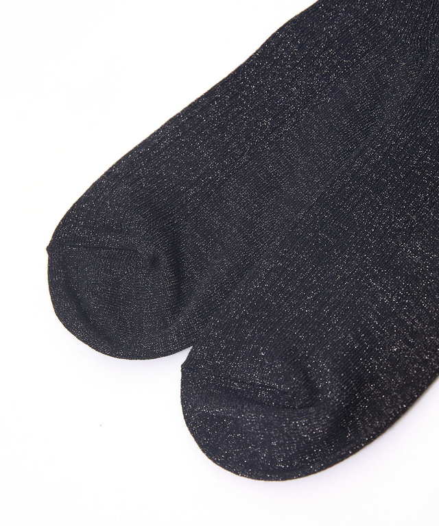 ラメ混 リブ ソックス