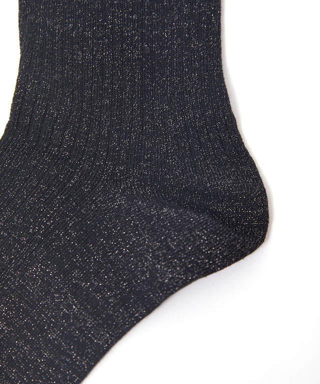 ラメ混 リブ ソックス