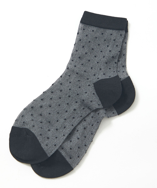 ドット柄 シアー  ソックス【オンラインショップ・一部店舗限定】