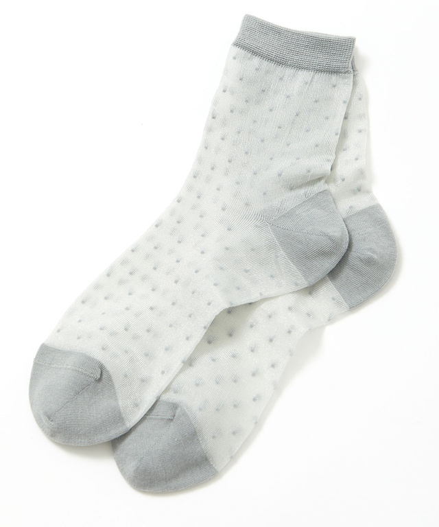 ドット柄 シアー ソックス【オンラインショップ・一部店舗限定】