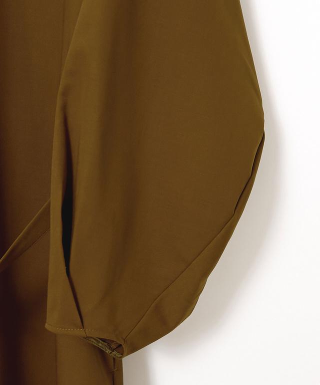 ウールブレンド パフスリーブ ワンピース