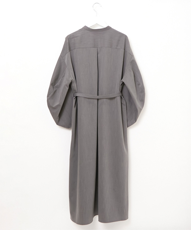 ウールブレンド パフスリーブ ワンピース