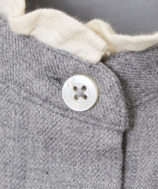 襟フリル 比翼 チュニック