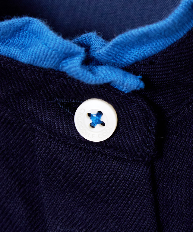 襟フリル 比翼 チュニック