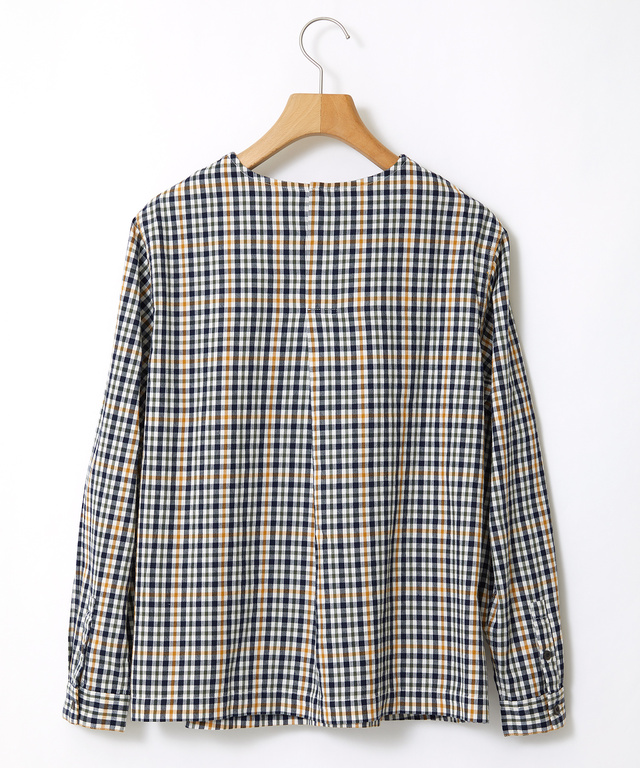 クロコダイルタータンチェック プルオーバー ブラウス