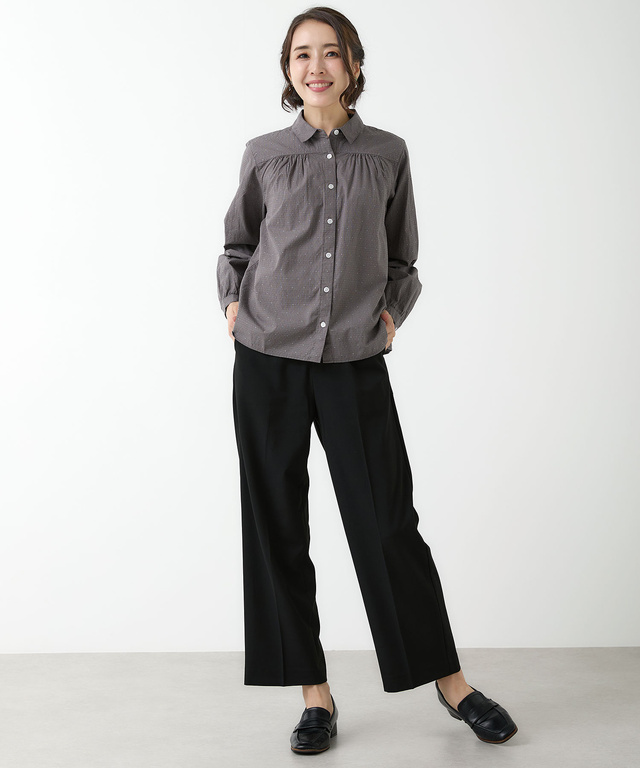 コットン ドビー ブラウス