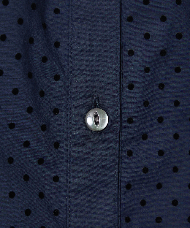 フロッキー ドットデザイン ブラウス