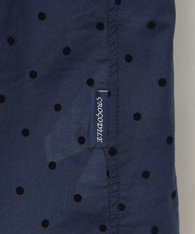 フロッキー ドットデザイン ブラウス