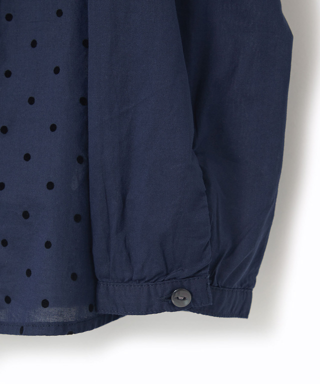 フロッキー ドットデザイン ブラウス