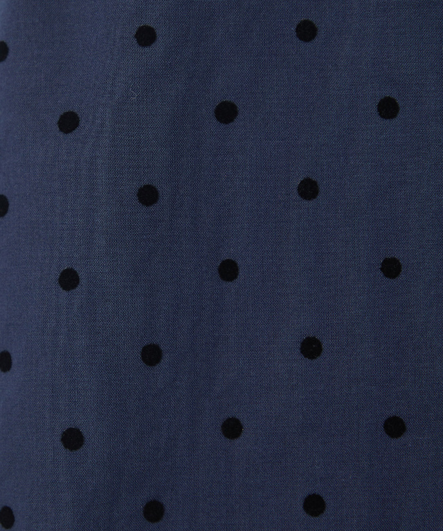 フロッキー ドットデザイン ブラウス