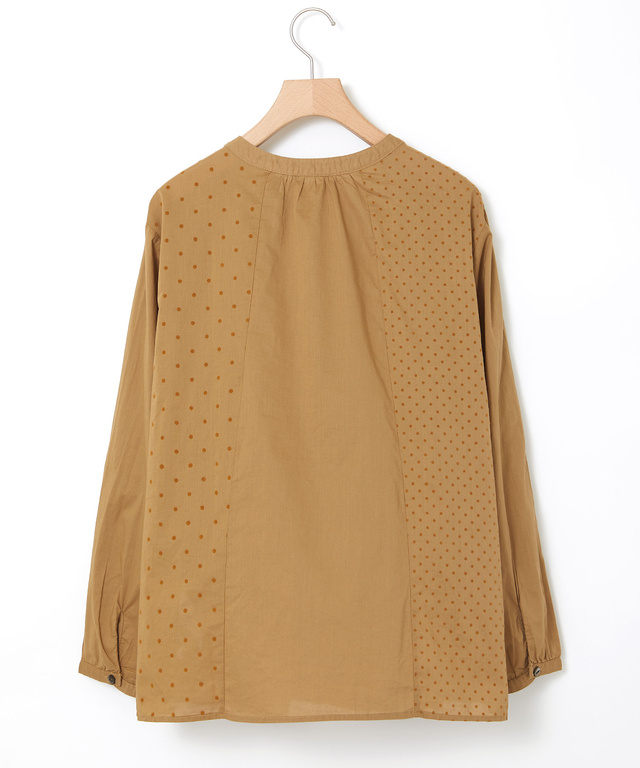 フロッキー ドットデザイン ブラウス