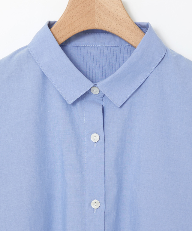 ピンタックデザイン コットン ブラウス