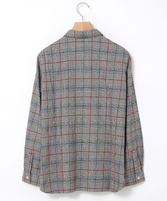 比翼フリル グレンチェック ブラウス