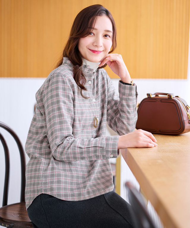 フランネル チェック柄 ブラウス